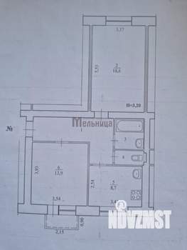 2-к квартира, вторичка, 57м2, 5/5 этаж
