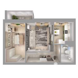 2-к квартира, вторичка, 59м2, 19/19 этаж