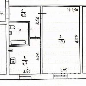 1-к квартира, вторичка, 31м2, 2/5 этаж