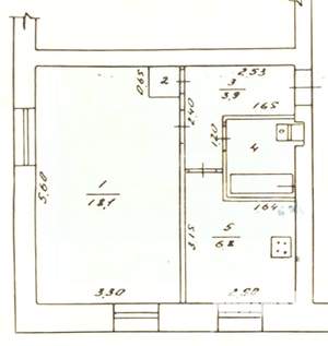 1-к квартира, вторичка, 32м2, 1/5 этаж