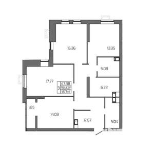 3-к квартира, вторичка, 98м2, 6/24 этаж