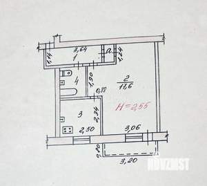 1-к квартира, вторичка, 32м2, 3/6 этаж
