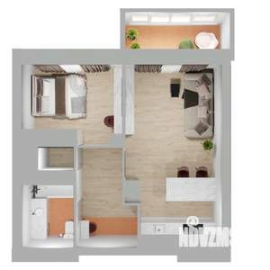 2-к квартира, вторичка, 51м2, 4/24 этаж