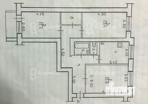 3-к квартира, вторичка, 69м2, 5/9 этаж