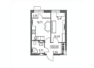 1-к квартира, сданный дом, 33м2, 10/19 этаж