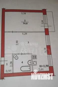 2-к квартира, вторичка, 46м2, 1/9 этаж
