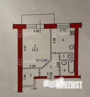 1-к квартира, вторичка, 34м2, 7/9 этаж
