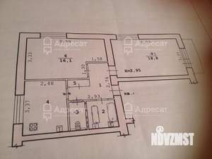 2-к квартира, вторичка, 54м2, 5/5 этаж
