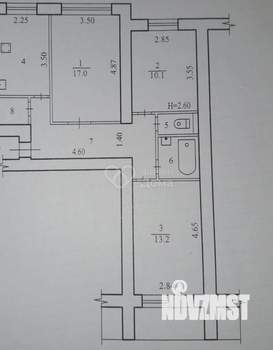3-к квартира, вторичка, 64м2, 9/9 этаж