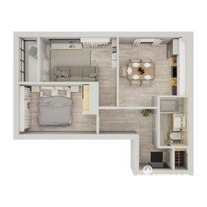 2-к квартира, вторичка, 56м2, 12/17 этаж