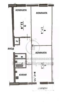 3-к квартира, вторичка, 62м2, 3/5 этаж