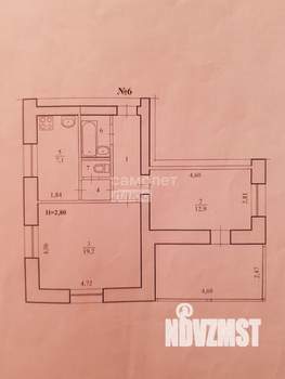 2-к квартира, вторичка, 49м2, 2/2 этаж