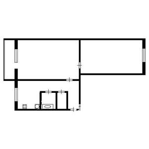 2-к квартира, вторичка, 49м2, 4/5 этаж