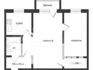 2-к квартира, вторичка, 49м2, 3/5 этаж