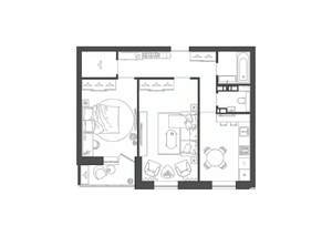 2-к квартира, строящийся дом, 58м2, 2/9 этаж