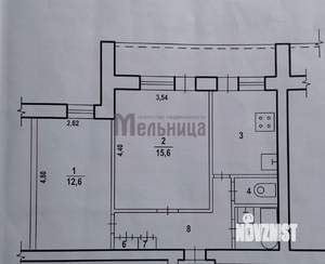 2-к квартира, вторичка, 52м2, 4/9 этаж