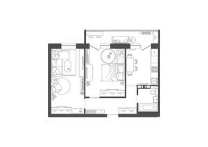 2-к квартира, строящийся дом, 52м2, 6/9 этаж