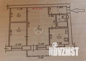 2-к квартира, вторичка, 44м2, 3/4 этаж