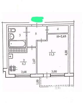 1-к квартира, вторичка, 26м2, 7/9 этаж