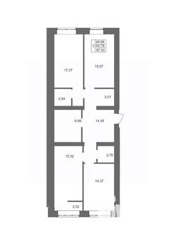 3-к квартира, вторичка, 97м2, 2/10 этаж