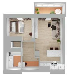 2-к квартира, вторичка, 51м2, 14/24 этаж