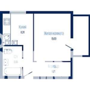 1-к квартира, вторичка, 39м2, 15/19 этаж