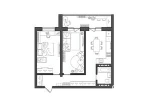 2-к квартира, строящийся дом, 59м2, 6/8 этаж