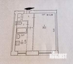 1-к квартира, вторичка, 31м2, 1/5 этаж