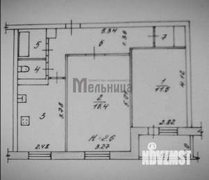 2-к квартира, вторичка, 49м2, 7/9 этаж