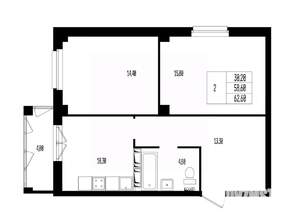 Студия квартира, вторичка, 63м2, 7/17 этаж