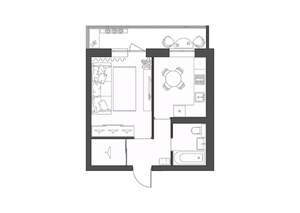 1-к квартира, строящийся дом, 34м2, 4/9 этаж