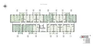 3-к квартира, строящийся дом, 57м2, 2/7 этаж