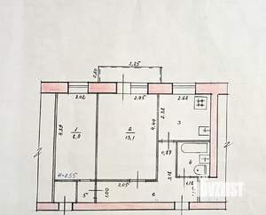 2-к квартира, вторичка, 42м2, 3/4 этаж