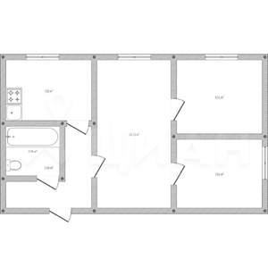 2-к квартира, вторичка, 45м2, 2/4 этаж