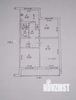 3-к квартира, вторичка, 64м2, 13/16 этаж