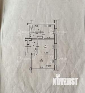 2-к квартира, вторичка, 47м2, 1/4 этаж