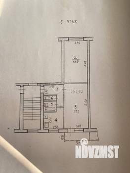 2-к квартира, вторичка, 45м2, 5/5 этаж