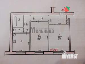 2-к квартира, вторичка, 54м2, 3/7 этаж