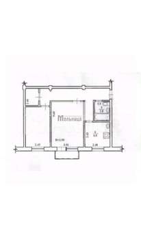 2-к квартира, вторичка, 45м2, 5/5 этаж