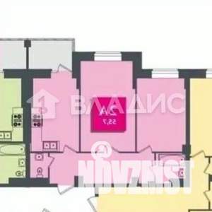 2-к квартира, вторичка, 56м2, 7/9 этаж