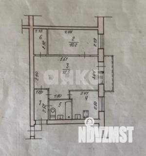 2-к квартира, вторичка, 43м2, 4/5 этаж