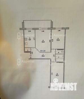 3-к квартира, сданный дом, 70м2, 9/9 этаж