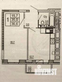 1-к квартира, вторичка, 35м2, 6/9 этаж