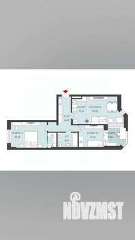 3-к квартира, вторичка, 74м2, 3/8 этаж