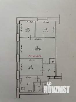 4-к квартира, вторичка, 60м2, 1/5 этаж