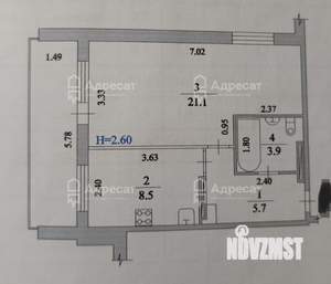 1-к квартира, вторичка, 39м2, 3/9 этаж