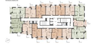 2-к квартира, вторичка, 57м2, 12/22 этаж