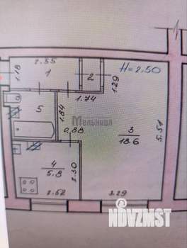 2-к квартира, вторичка, 42м2, 3/5 этаж