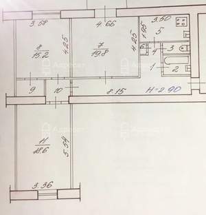 3-к квартира, вторичка, 82м2, 3/7 этаж