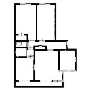 4-к квартира, вторичка, 74м2, 9/9 этаж